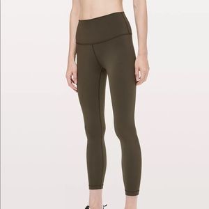Lululemon Wunder Under High Rise Olive Legging